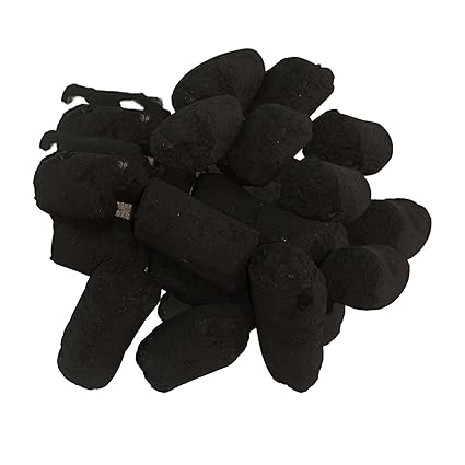 Elysian Coconut Charcoal for Barbecue | Tandoor Fire Starter Barbeque Grill | Natural Coco cylindrical Coal for Ignition 500gm