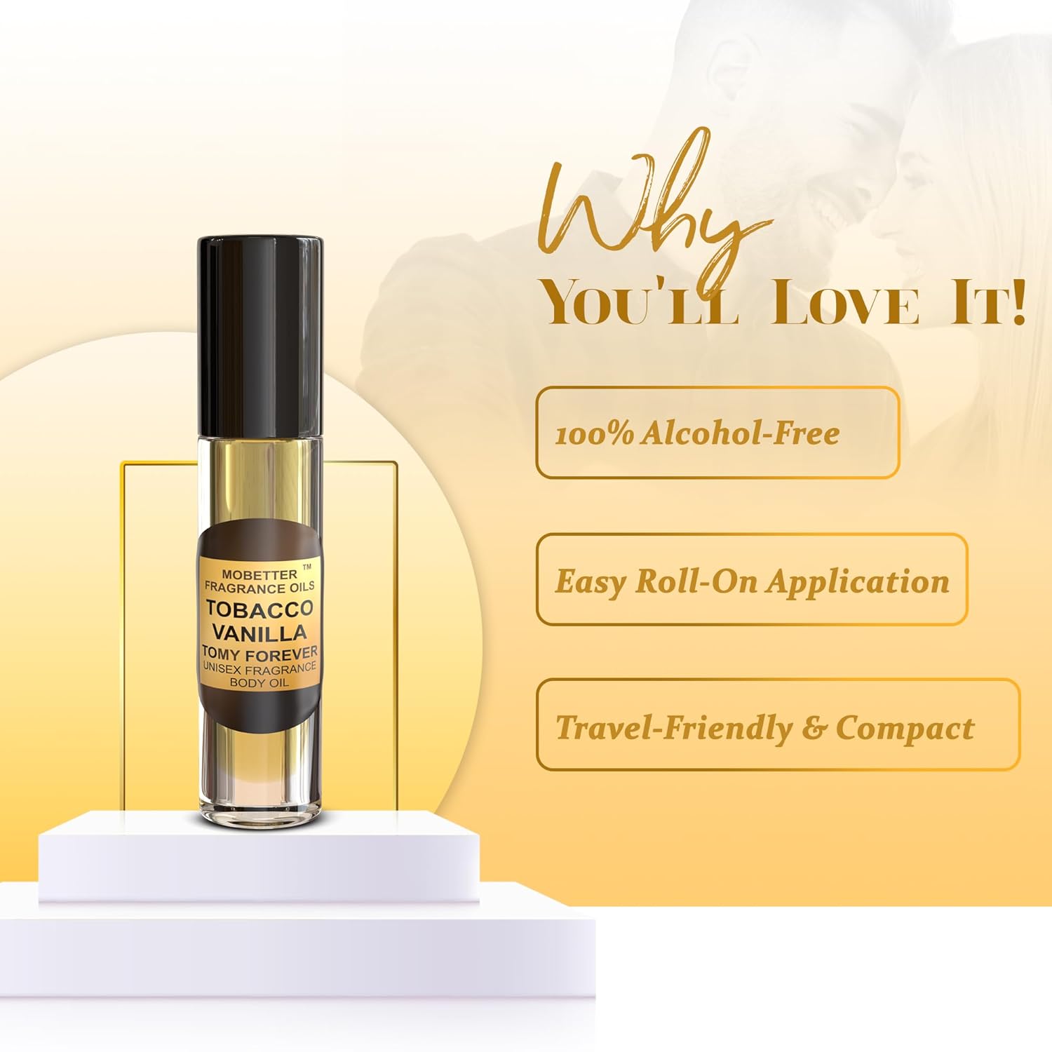Tobacco Vanilla Unisex Body Oil (10ml Roll On), for Women and Men, Strong, Long Lasting, Travel Size, Oriental Spicy Fragrance - Image 4