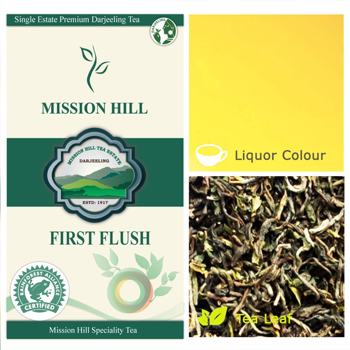 Mission Hill FIRST FLUSH 2024 Darjeeling Tea in 100g Pouch