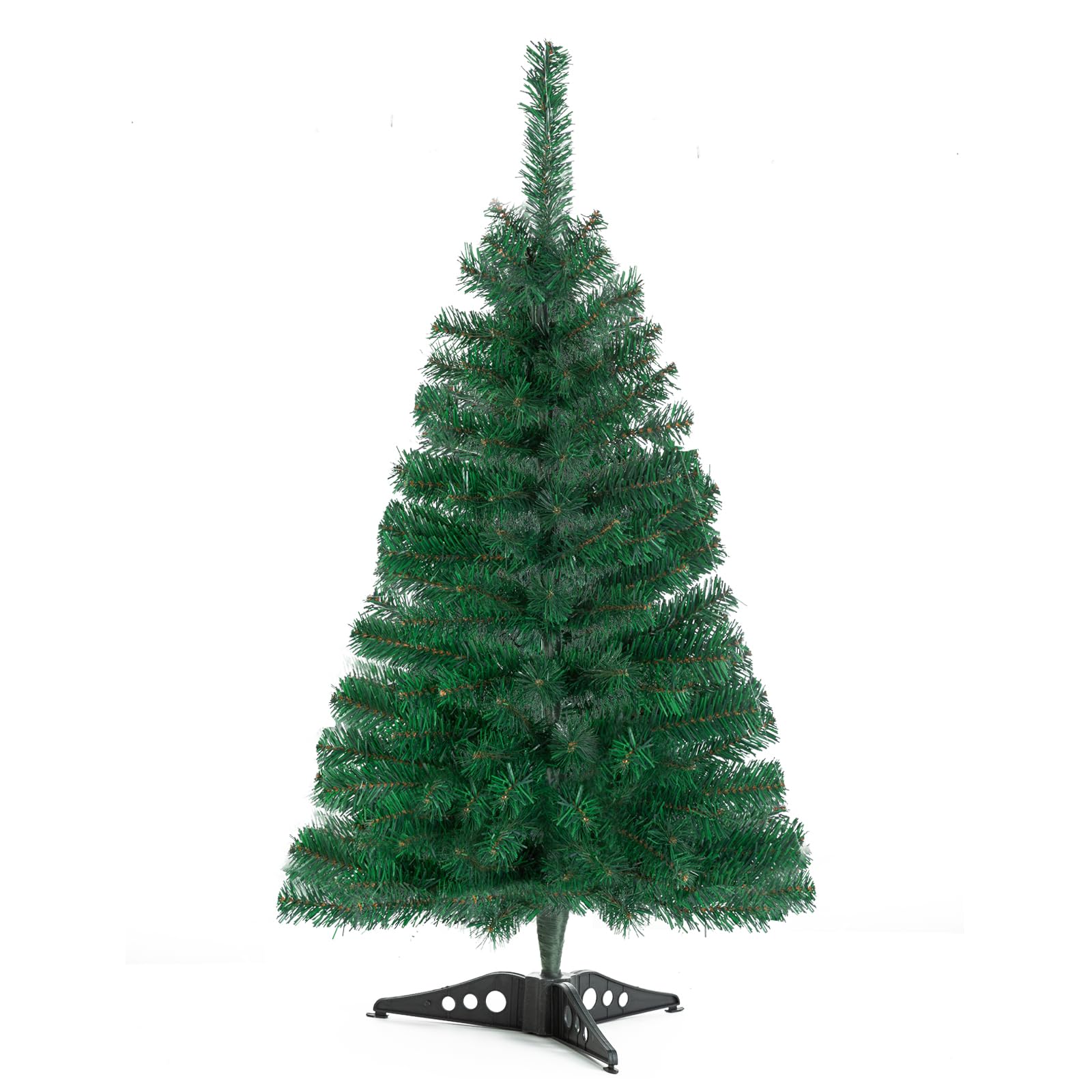 3FT Artificial Christmas Tree Green Mini Tabletop Christmas Pine Tree with Plastic Stand Small Xmas Tree for Indoor Outdoor Holiday Home Decoration