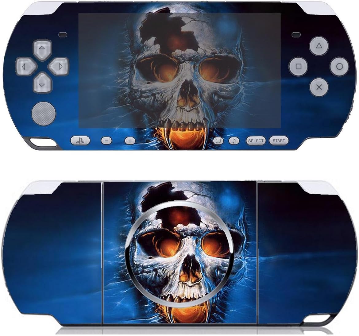 Blue Skull Vinyl Decal Skin Sticker for Sony PSP 3000