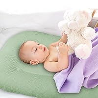 Vista 6 de Funda de tumbona de muselina para bebé de Hooyax, 100% algodón, funda duradera para tumbona de recién nacido, funda suave y transpirable