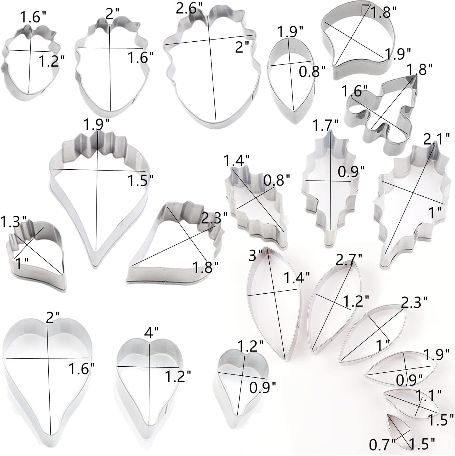 12set Gum Paste Flower Tools- Gumpaste Flower Molds and Fondant Cutters Sugar Cookie Cutter Sugar Paste Making tools for Fondant Wedding,Birthday Cake Decorating