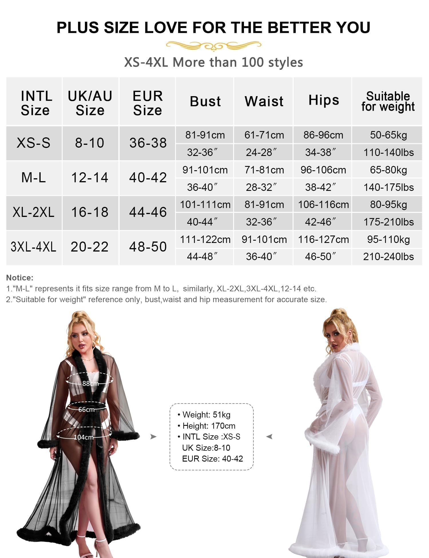 comeondear Kimono Damen Lang Durchsichtig Sexy Morgenmantel Tüll Robe