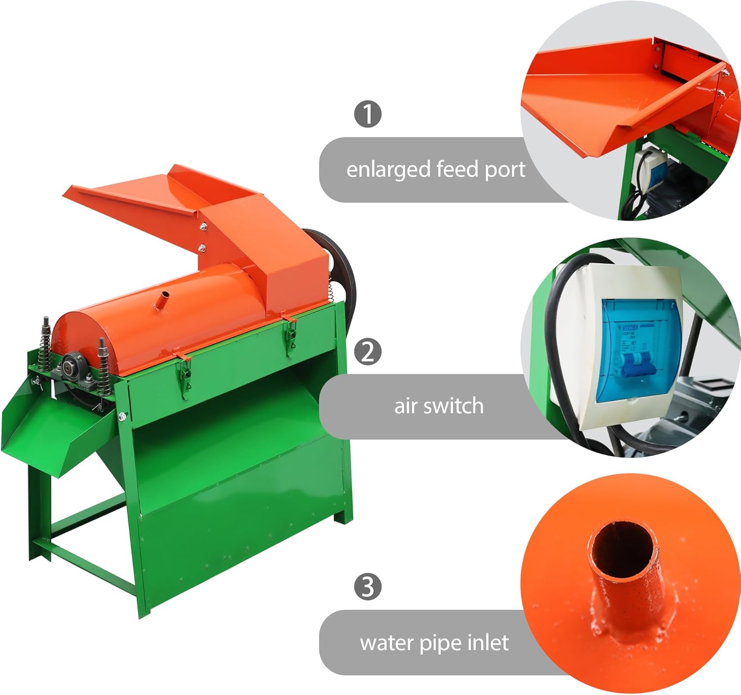 Green Walnut Peeling and Cleaning Machine Commercial Fresh Walnut Husker Walnuts Green Husk Remover 220V 3KW