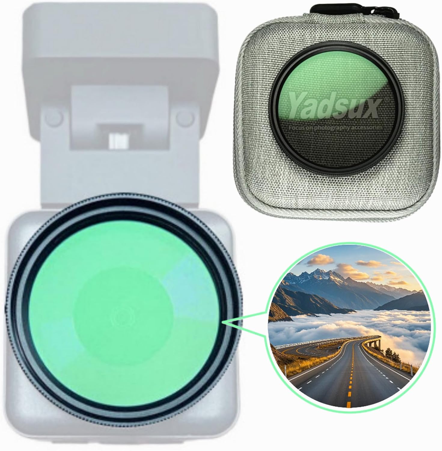 40mm Rotatable CPL Circular Polarizer Filter for Vantrue E1, E2, E3, E1 Lite, S1 Pro, N4 Pro, N5, N2X Dash Cam, Reduce Glare and Reflection, Enhance Contrast