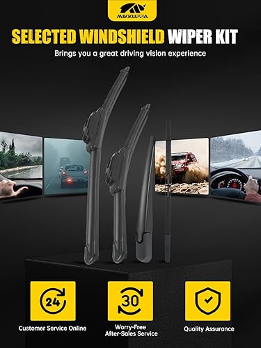 Vista 72 de MIKKUPPA Limpiaparabrisas de 26 pulgadas + 23 pulgadas + 12 pulgadas, repuesto para Mercedes-Benz 2013-2016 GL350 GL450, 2012-2015 ML350 ML550 ML63