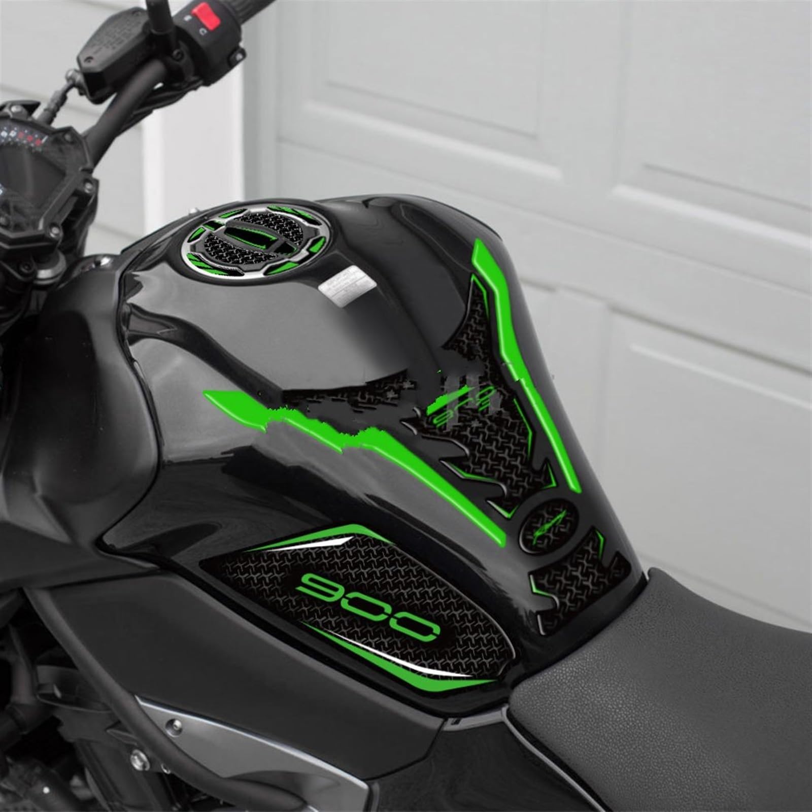 STATUZ Moto per Kawasaki Z900RS Adesivi per Serbatoio Carburante in Carbonio Protezioni per Ginocchia Laterali Emblemi Decalcomanie Vintage Decorare (Color : 4