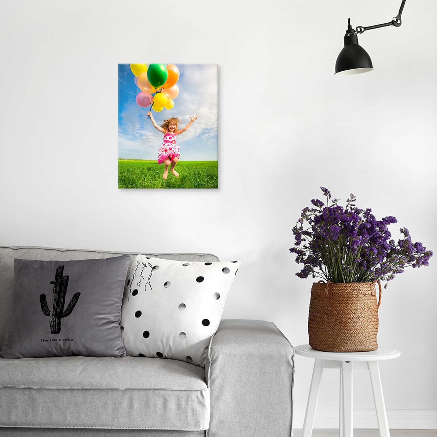XQSJXM Canvas Prints With Your Photos, Custom Canvas Prints, Personalized Photo to Canvas Wall Art - 16"x 20"