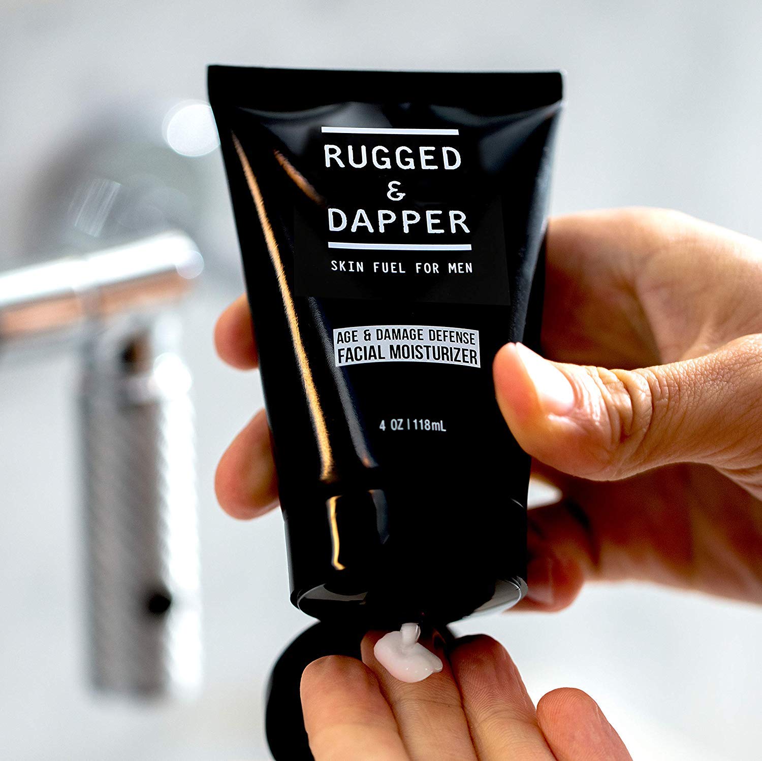 RUGGED & DAPPER All-In-One Essential Skincare Set for Men, Kit Includes Daily Facial Scrub Cleanser, Moisturizer Aftershave Lotion and Kaolin Clay Face Mask