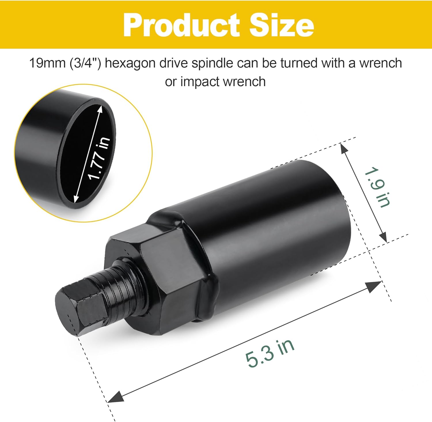 8881 Ball Joint Puller 3/4" Hex Drive Spindle for Subaru Impreza 1993-2014, Forester 1998-2015, Legacy 1994-2014, Outback 1994-2014, Baja 2003-2006 & Saab 9-2X 2005-2006