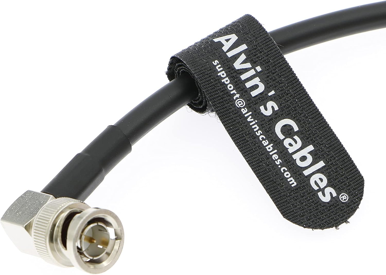 12G BNC-Coaxial-Cable Alvin's Cables HD SDI BNC Male to Male L-Shaped Original Cable for 4K Video Camera 1M Black
