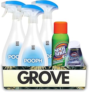 3x Pooph Pets Liquid Odor & Stain Eliminator 20 oz + Spot Shot Cat/Dog Liquid Odor/Stain Remover 14 oz Bundle with Air Freshener – Enzyme Cleaner Cat Urine, Carpet Odor Eliminator – Gift Set (5 Items)