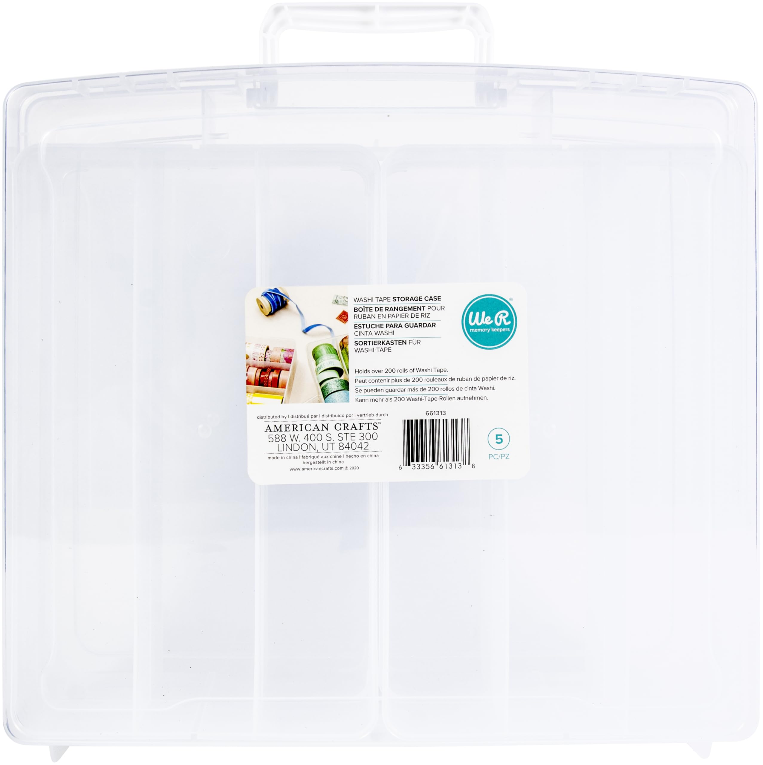We R Memory Keepers WASHI Storage BIN Clear, One Size