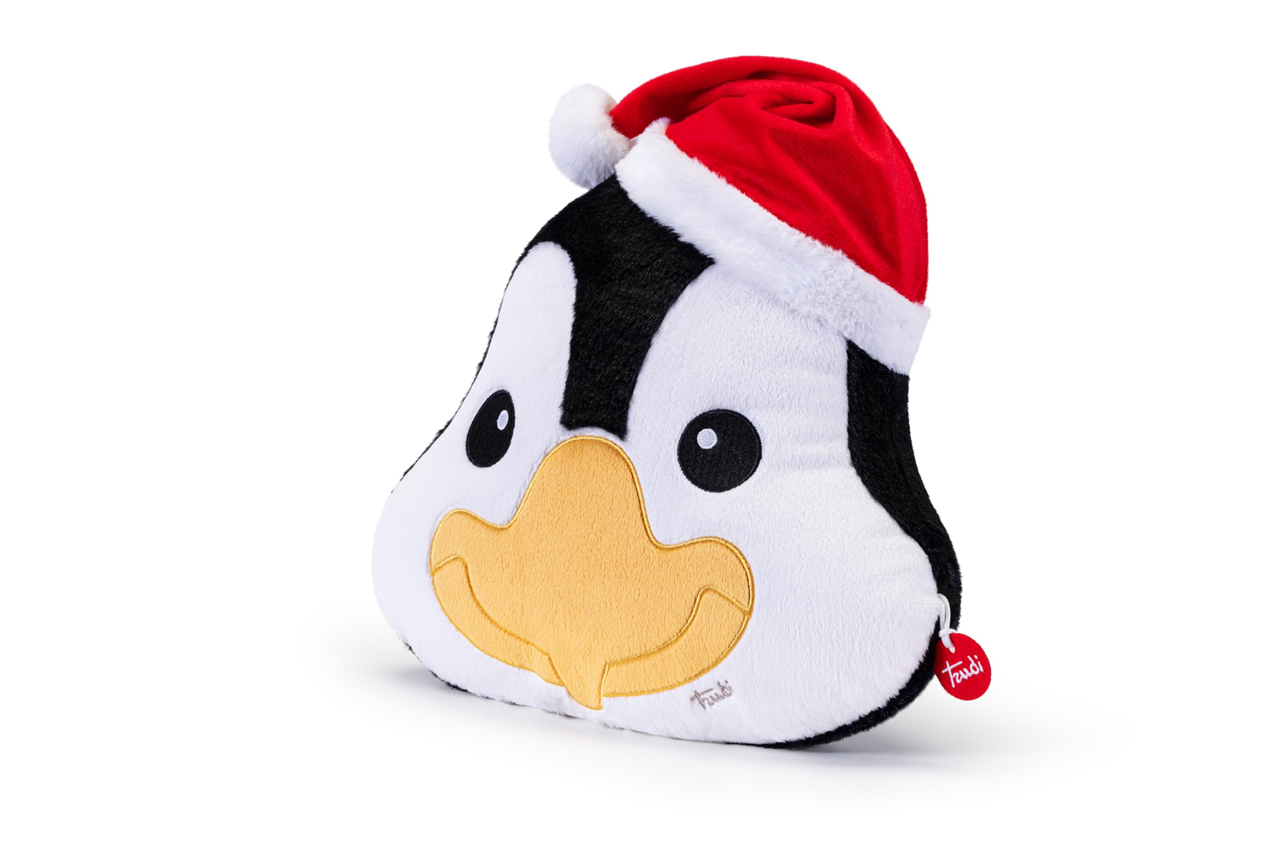 Trudi Cuscino Pinguino Xmas cuscini di peluche da arredo decorativi animali, regalo di compleanno | 38x36x9cm taglia M | Pillows | modello 28098