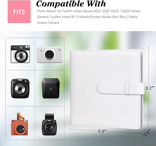 Vista 37 de Álbum de fotos de 288 bolsillos para cámara Fujifilm Instax Square SQ1/SQ6/SQ10/SQ20, Kodak Mini 3 Square, Mini Shot 3 Square, Mini Shot 3 Square