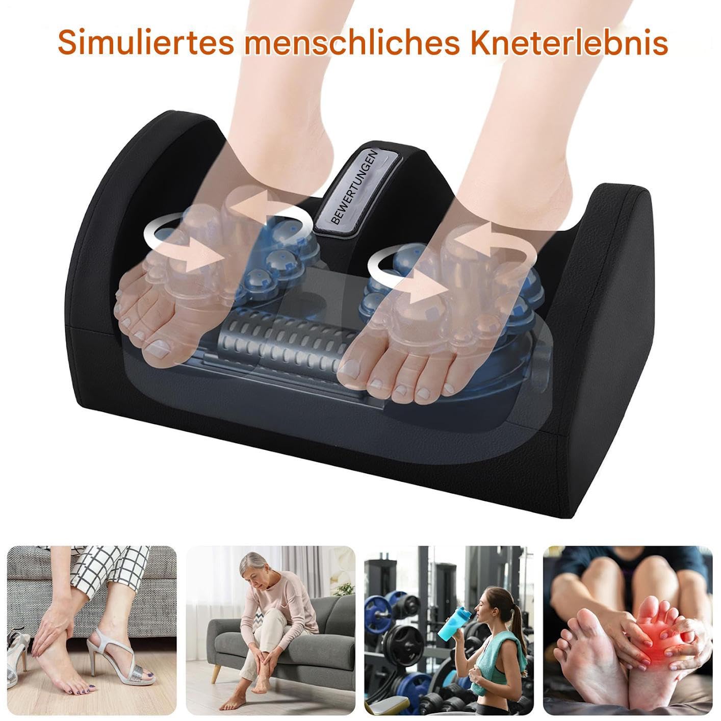 Fußmassagegerät - Elektrisches Tiefenknetmassage-Gerät Für Füße | Wohlfühlgerät Mehrere Modi Bein- Und Fußpflege Für Zuhause Und Büro