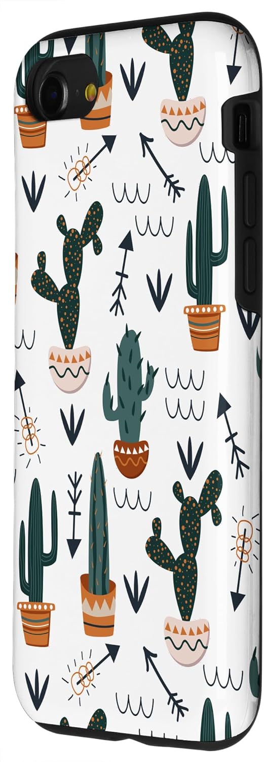 Cactus Boho Southwestern Bohemian Succulent and Arrows Cute Case for iPhone SE (2020) / 7 / 8