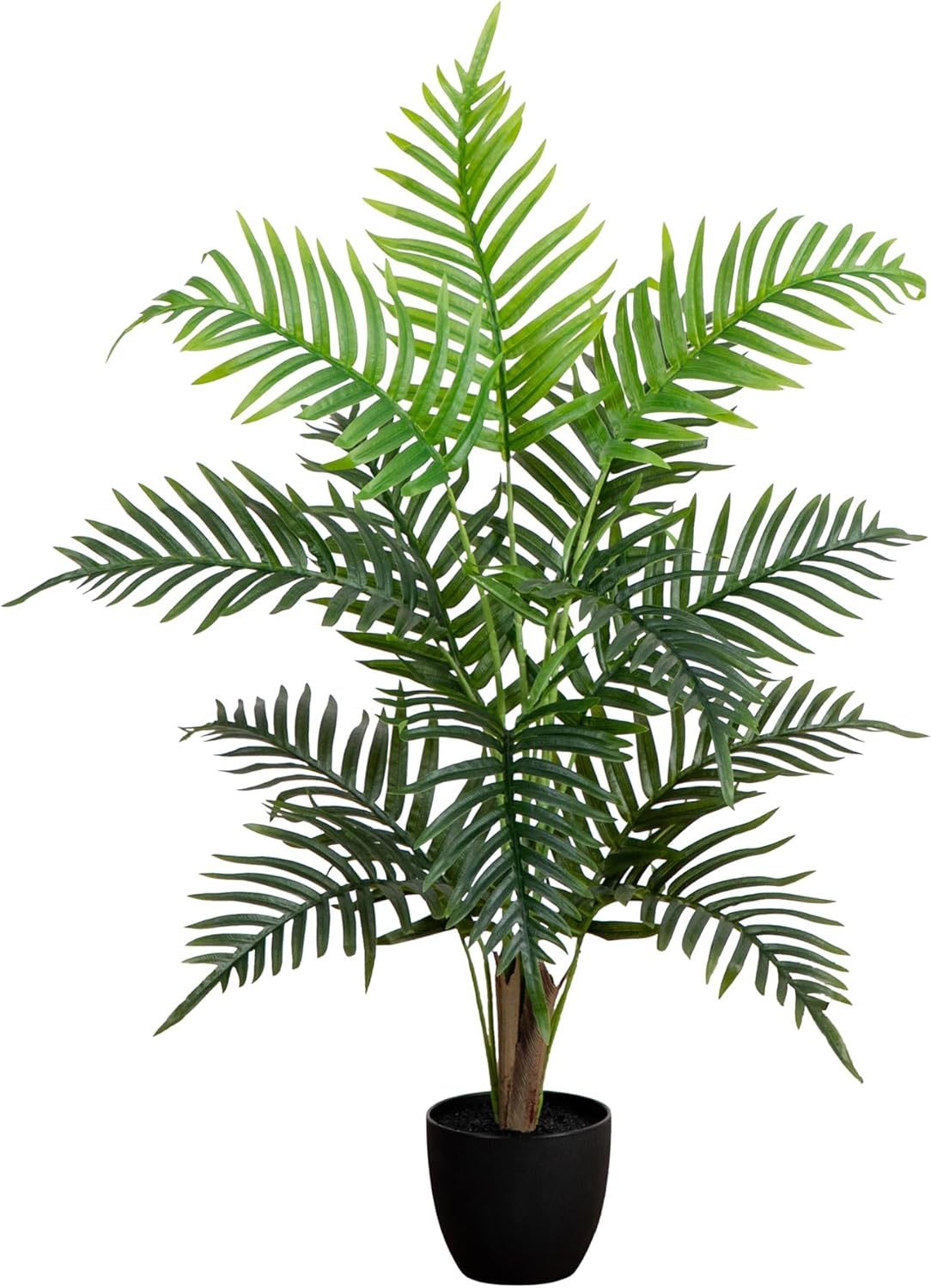 Nearly Natural 3ft Artificial Areca Palm Tree - Lifelike Indoor Fake Tree with Nursery Planter, Bendable Branches for Custom Styling, Perfect for Home or Office Decor, Realistic Green Leaves