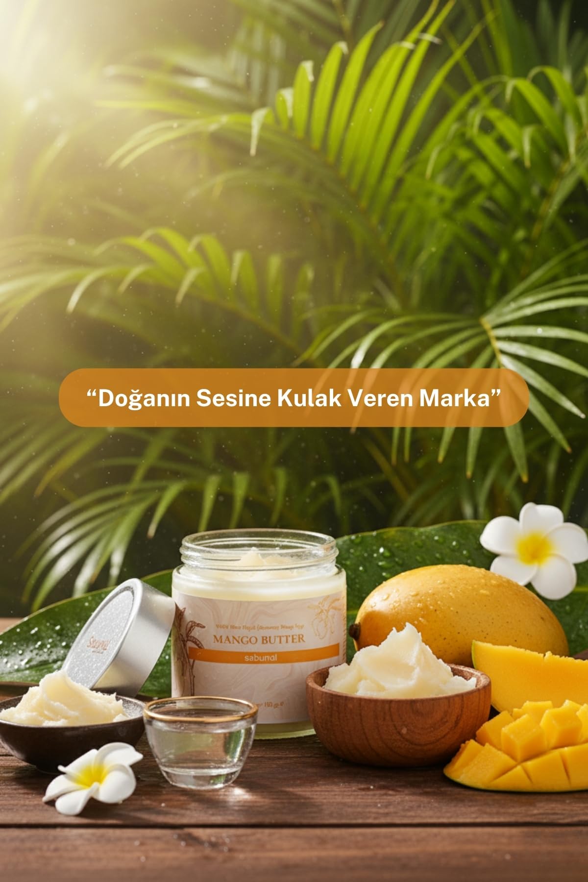 Sabunal Mango Yağı Soğuk Sıkım Ham İşlenmemiş 1. Sınıf Kalite%100 Raw Virgin Mango Butter, 100 g