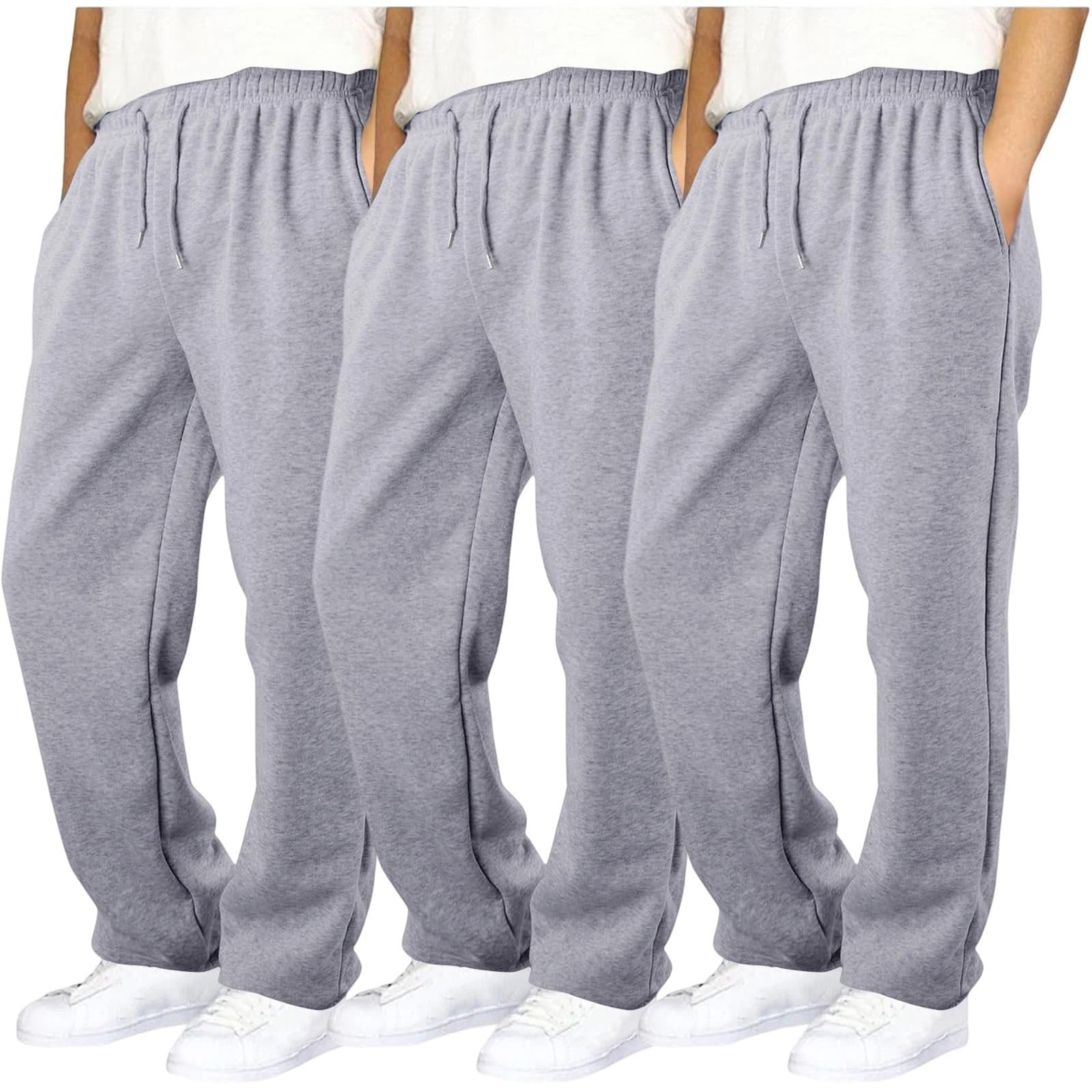 3er-Pack Baggy Jogginghose Mädchen Lange Jogging Sporthose mit Taschen