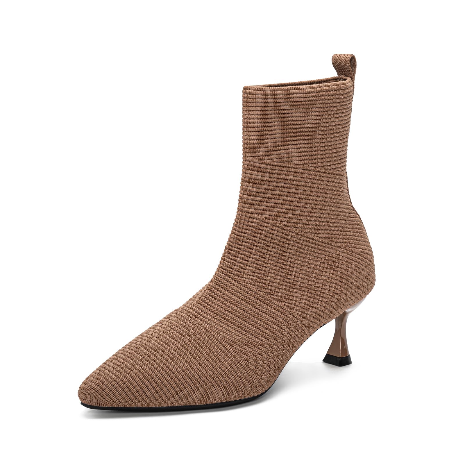 YEOJOU Sock Womens Ankle Boots Booties Low Heel Comfortable Knit Shoes Fall Winter