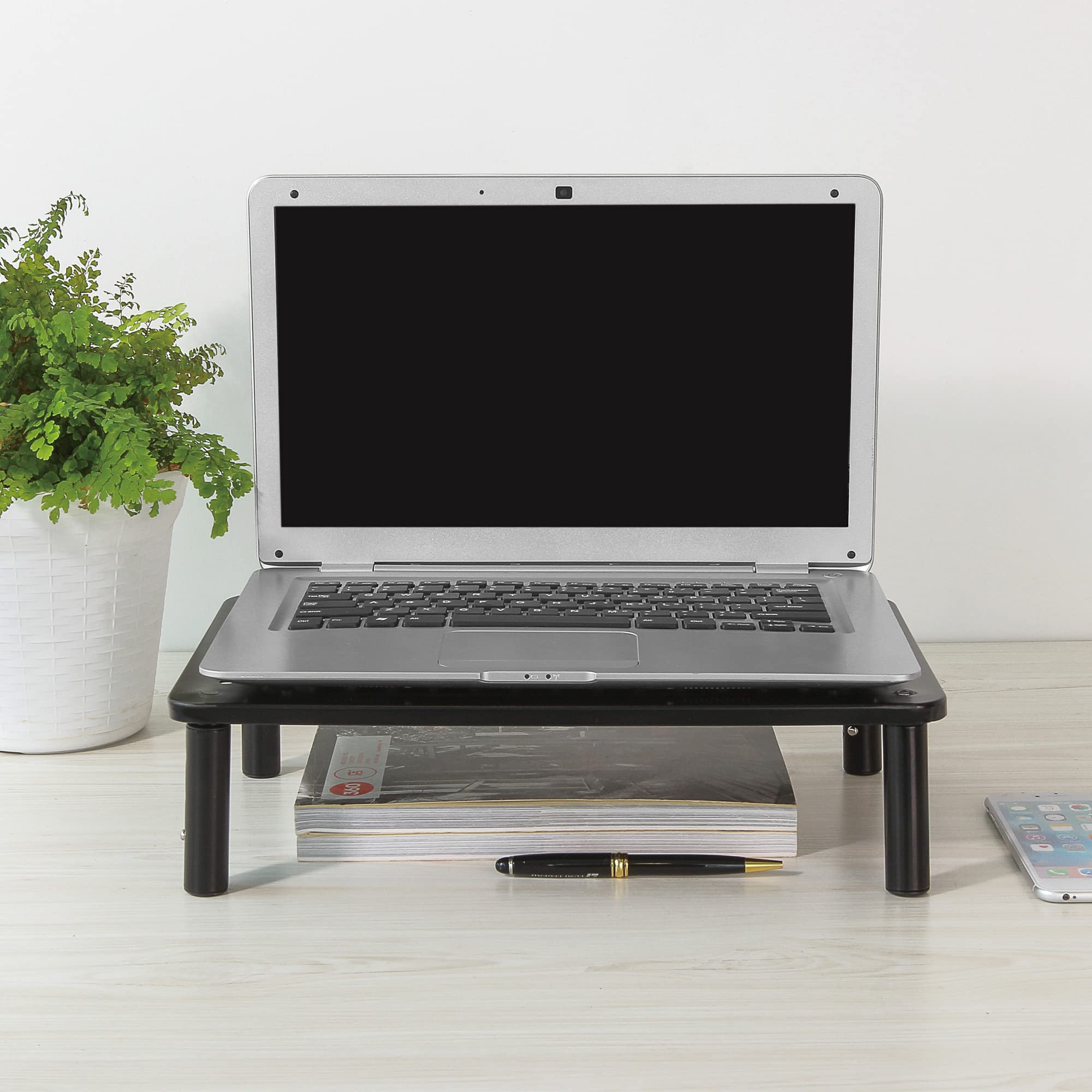 Lorell LLR18329 Soporte de Escritorio de Acero Ajustable para Monitor