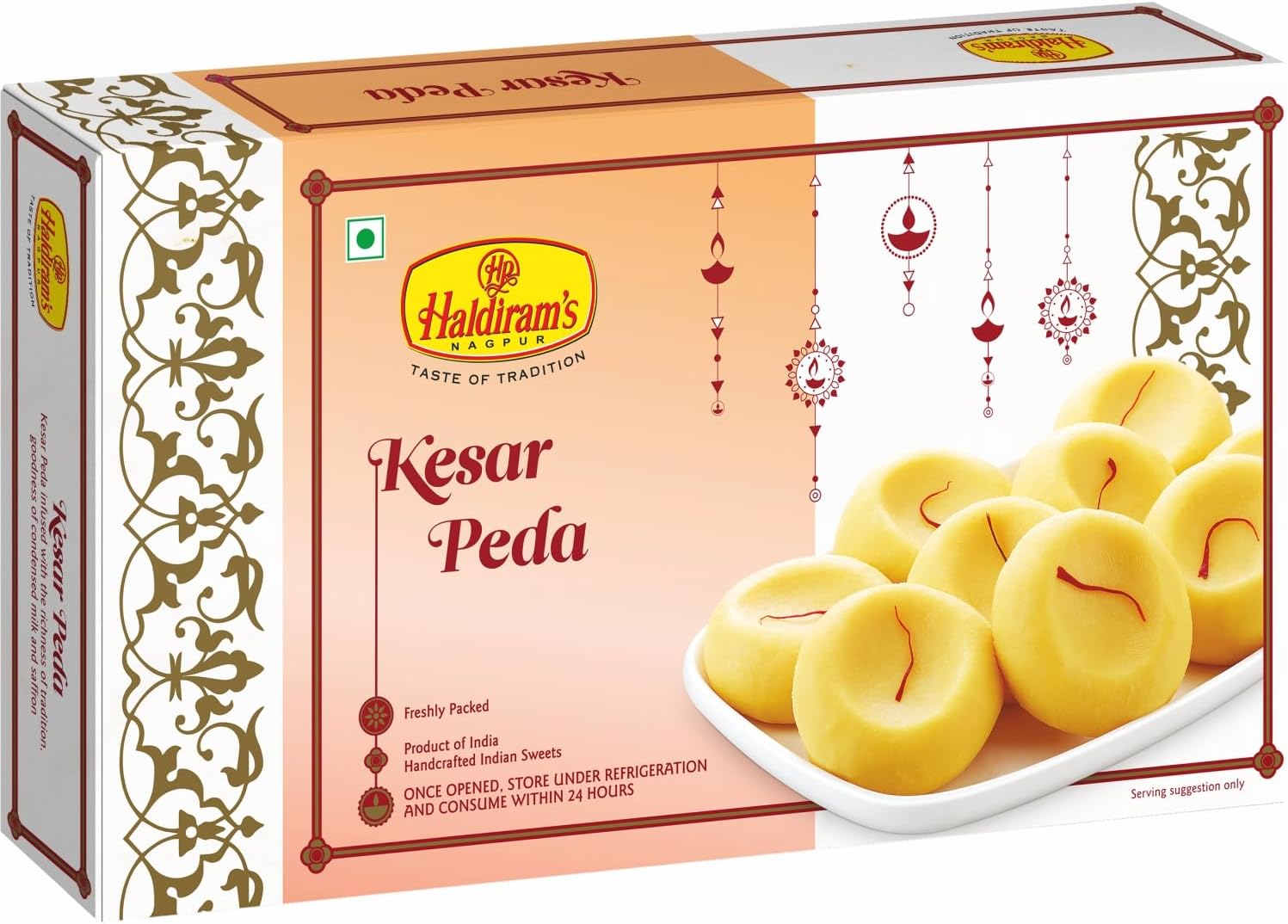 Haldiram's Nagpur Kesar Peda (Pack 2) (250g*2)