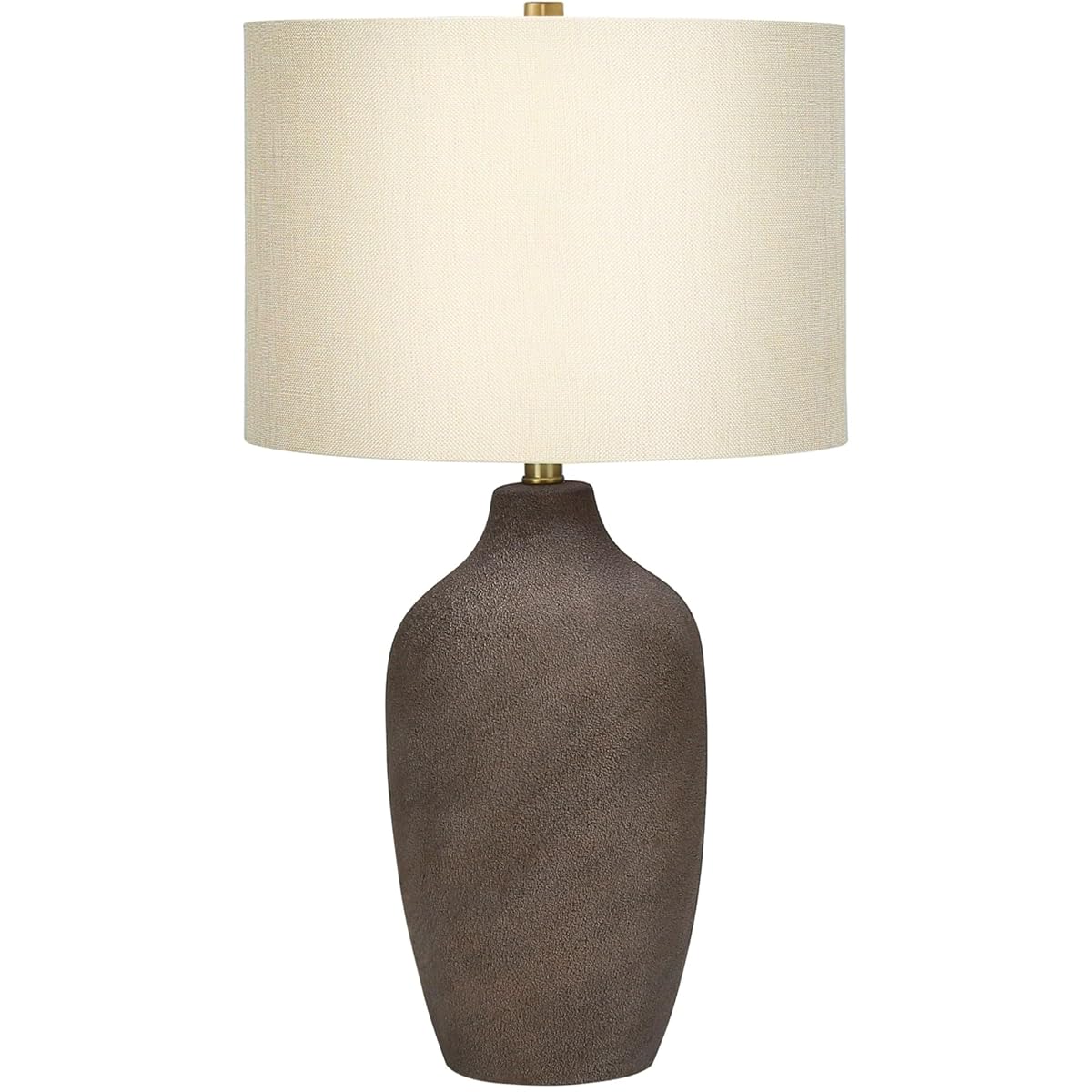 Monarch Specialties I 9709 Lightingtable Lamp, Grey Ceramic, Beige Shade,
