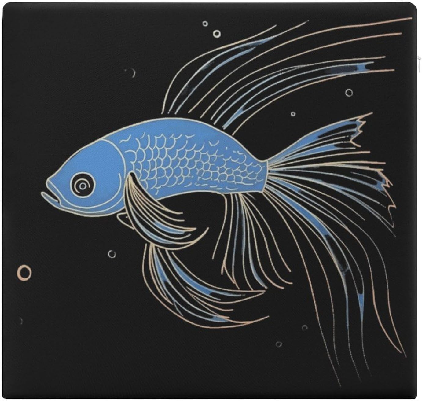 Siamese Fighting Fish Floor Pillow Meditation Yoga Cushion Square Chair Cushion Pillows Seating for Adults