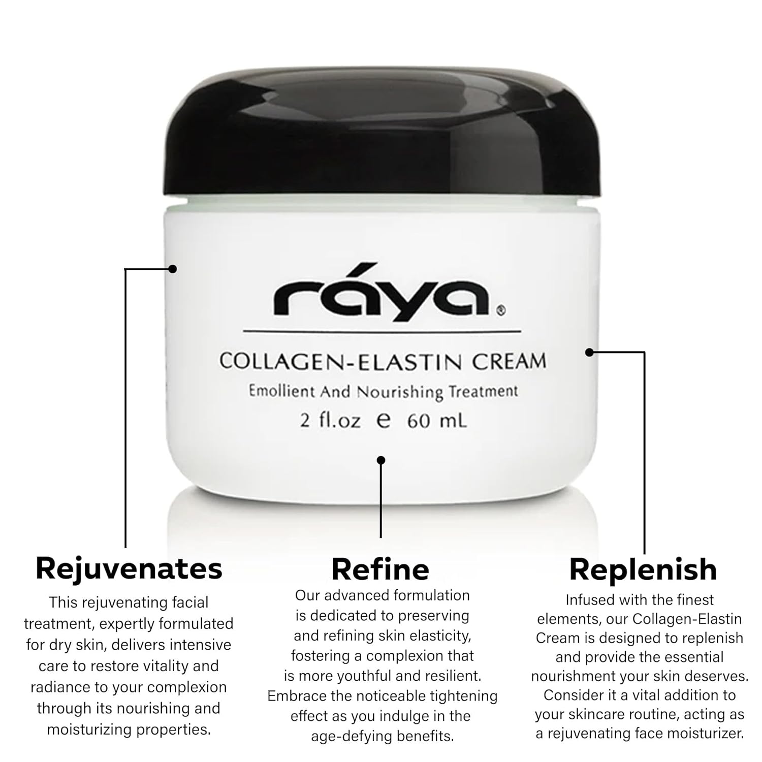 Raya Collagen-Elastin Cream (401) | Nourishing and Moisturizing Facial Treatment for Dry Skin | Helps Reduce Fine Lines and Wrinkles | Calms, Tones, Refines, and Firms - Image 5