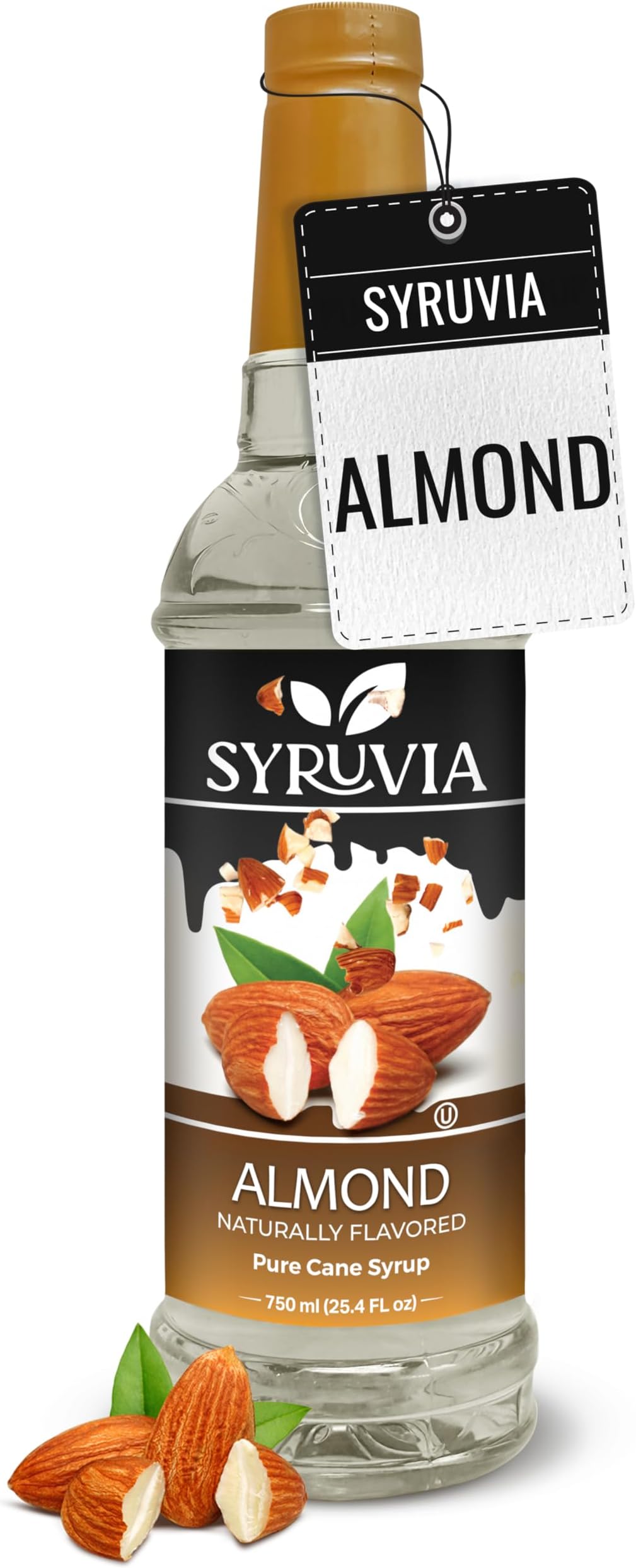 Almond Syrup, Natural Flavors, Syrup for Drinks, Lattes, and Desserts – 25.4 fl oz,