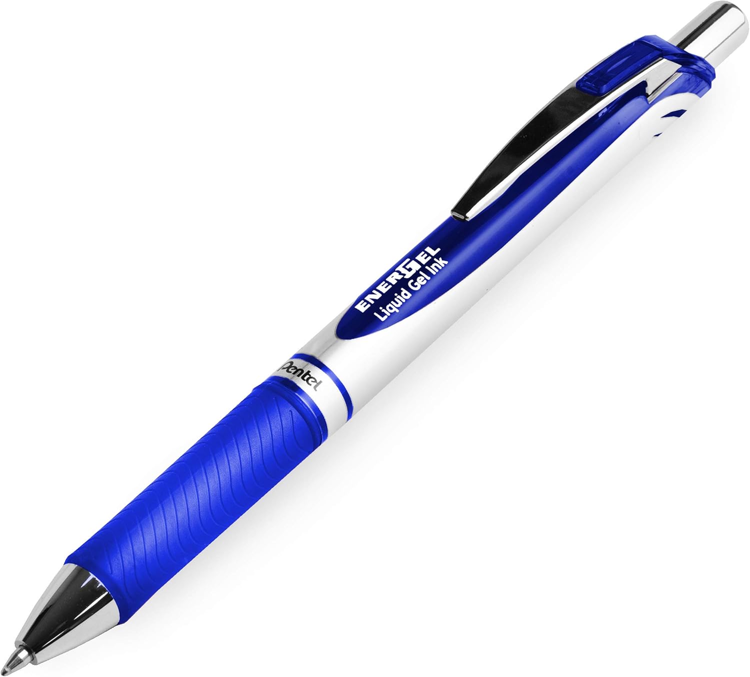 Pentel EnerGel XM BL77 - Retractable Liquid Gel Ink Pen - 0.7mm - 54% Recycled - Blue Tones - Pack of 4