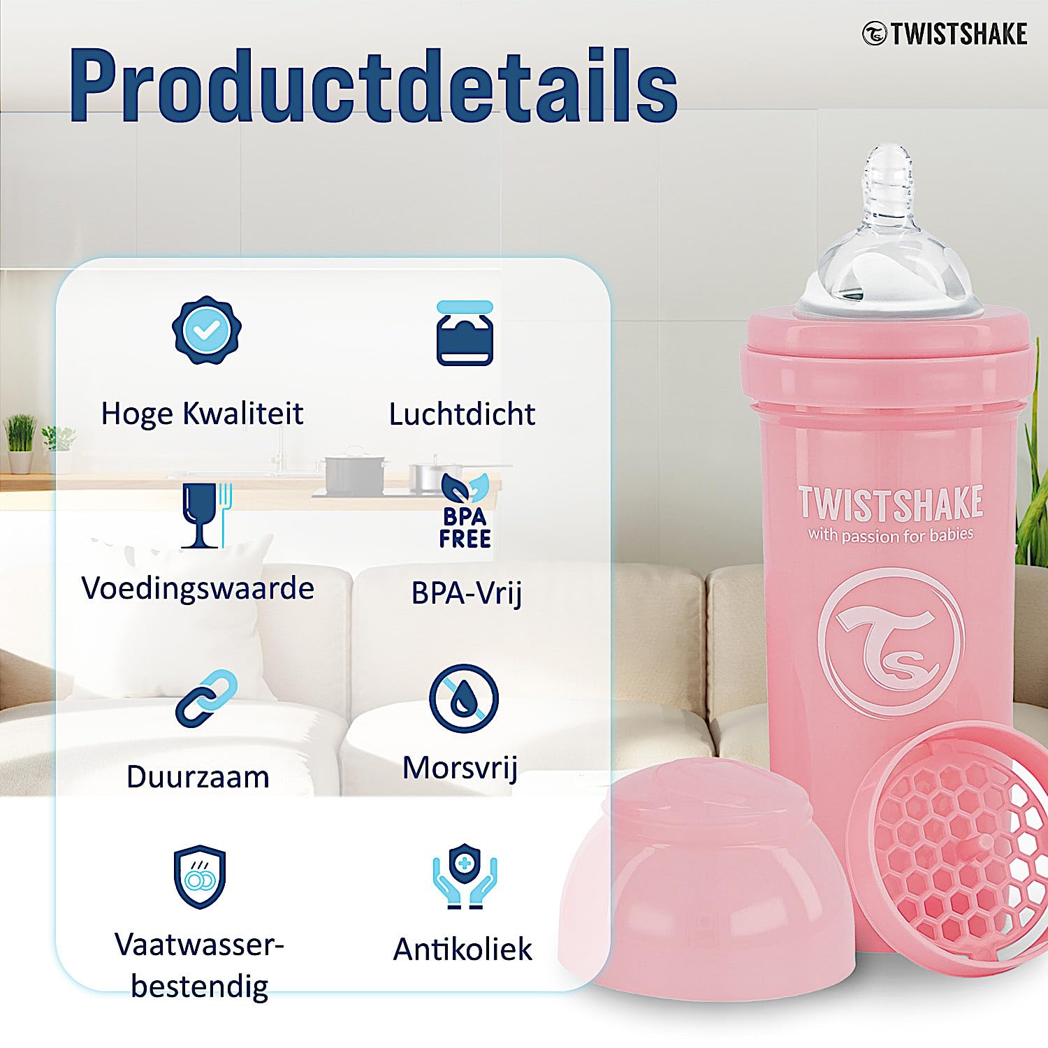 Twistshake Anti-Colic Baby Bottle 2+ Months 260ml