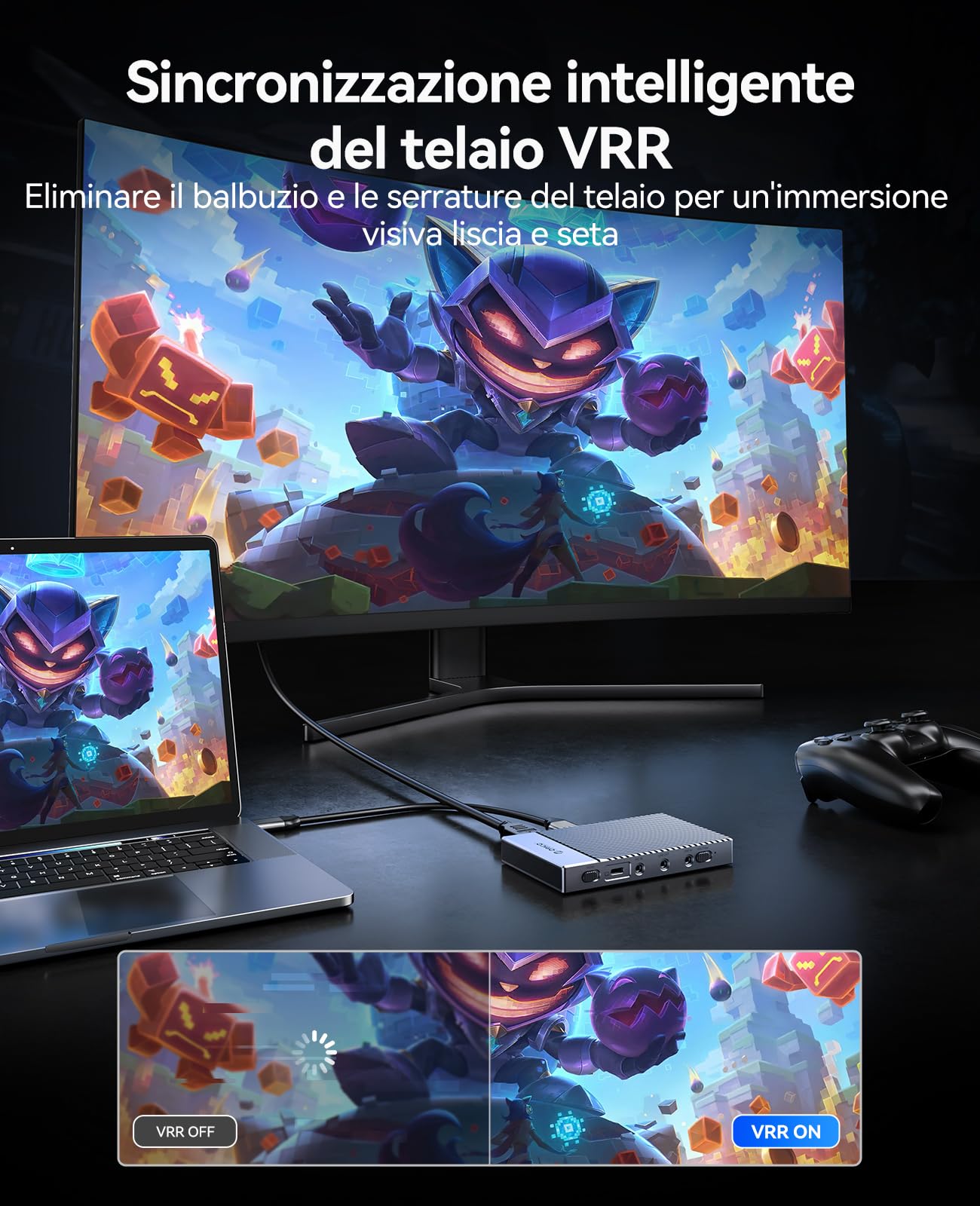 ORICO Cattura Video HDMI 4K@60Hz con Pass-Through - HDR, VRR, Bassa Latenza, Alta Velocità - Compatibile con Switch, PS5/PS4, Xbox, Windows, macOS, Linux, Android