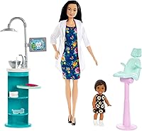 Vista 1 de Barbie Muñeca y juego de dentista, pelo negro