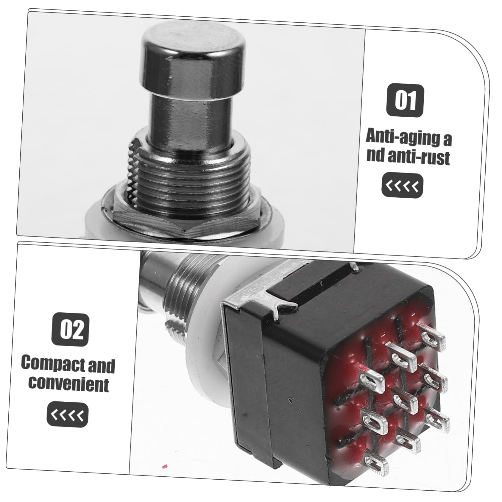 ifundom 3pcs Nine Foot Switch Musical Accessory For Effector Guitar Foot Button Foot Pedal Buttons Musical Footswitch Foot Pedal Footswitch Effector Footswitch Button for Guitar Amplifier