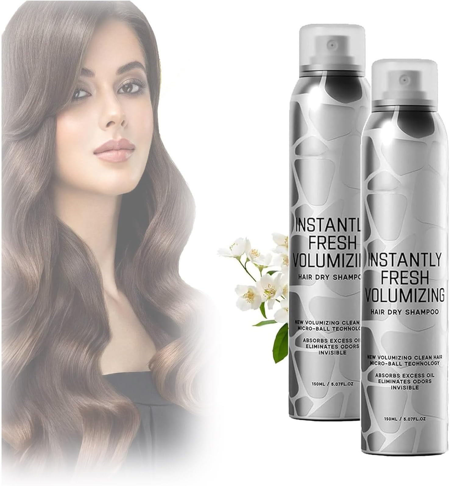 Halovida Dry Shampoo, Dry Shampoo, Volumizing Dry Shampoo, Instantly Fresh Volumizing Hair Dry Shampoo, Dry Shampoo Spray, Dry Shampoo for Dark Hair, Hair Dry Shampoo (2pcs)