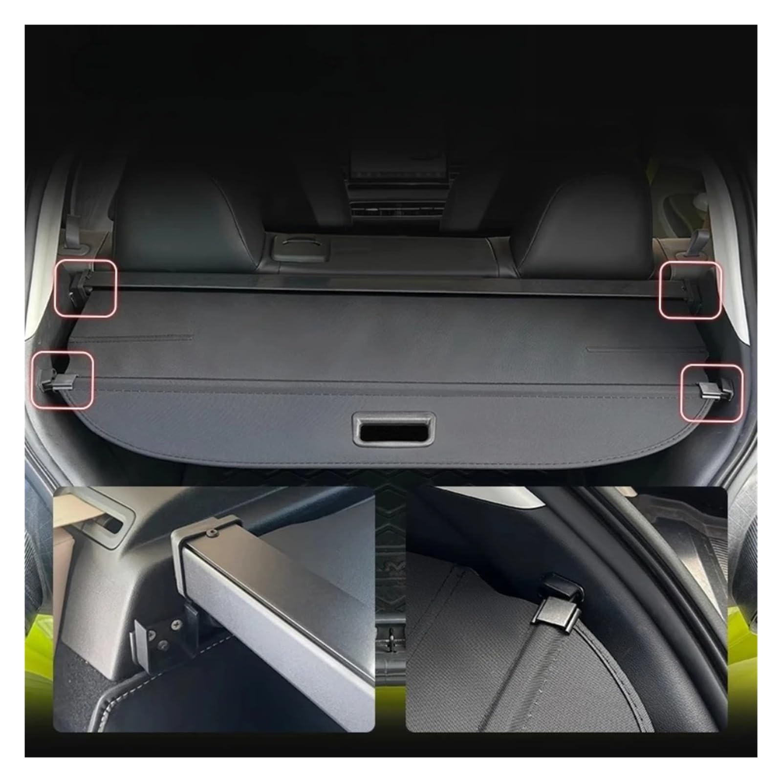 Cubierta Carga Retráctil Panel Almacenamiento para Maletero Trasero Coche, Cortina Escalable, Organizador, para DongFeng para Nammi para Box 01 2025 2026 Privacidad Cargo(C)