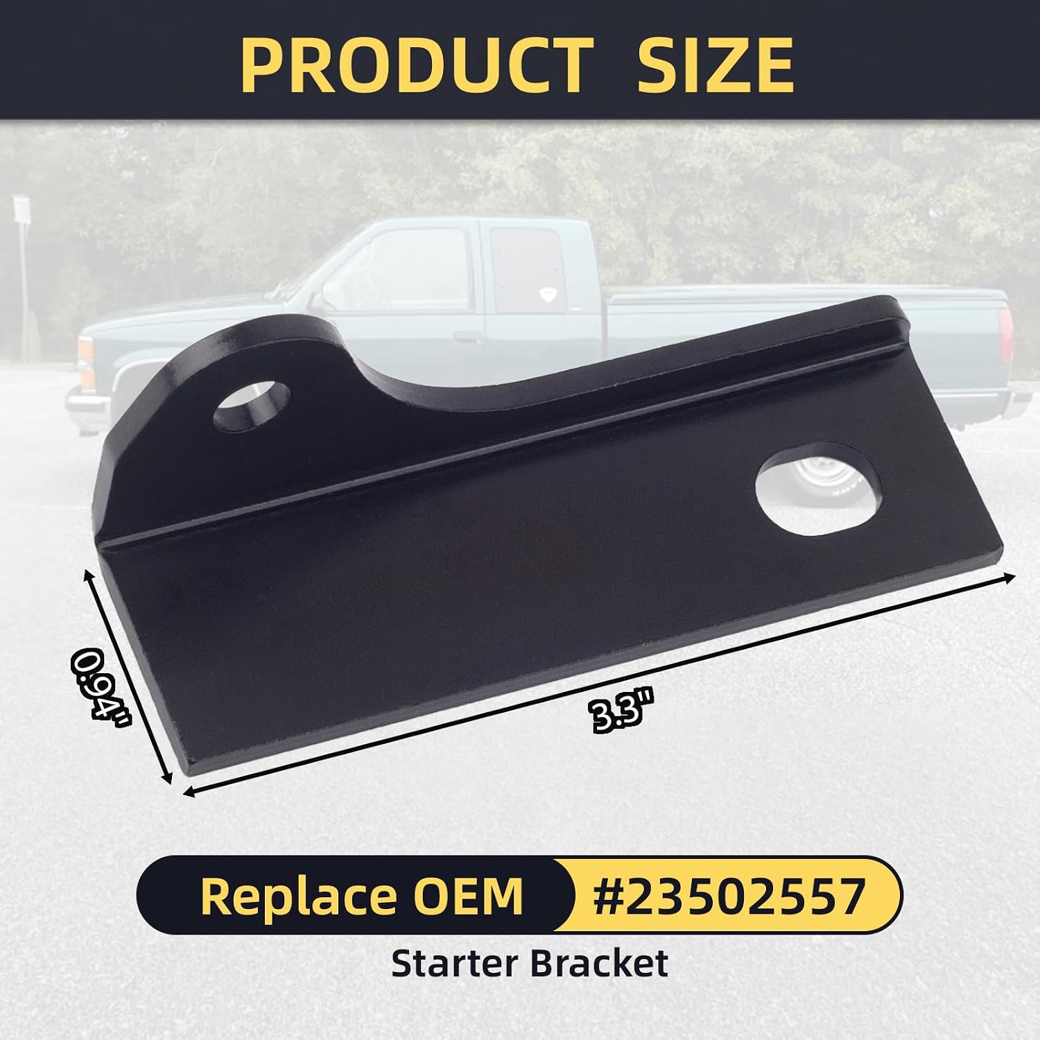 23502557 Starter Bracket, Starter Mounting Bracket, for GM and 6.2 or 6.5 Motors (with Reduction Starter)(1-Pack)