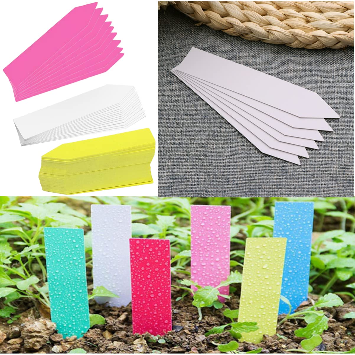 SUPVOX 2 Ensembles Étiquette De Jardinage Étiquette De Légumes Signe D'étiquette Étiquette Jardinage Etiquettes Plantes Piquets D'étiquettes De Plantes Étiquette Fleur 300 Pièces * 2