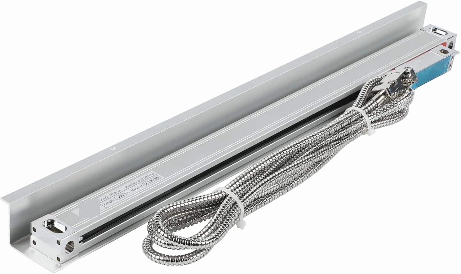 High Precision 0.005Mm Slim Linear Scale 50 100 150 200 250 300 350 400Mm 20X28Mm Small Linear Encoder Grating Ruler Sensor Precision and Muti-Function,White-100mm Travel