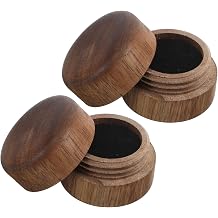 2pcs Small Jewelry Box with Lid, Acacia Ring Keepsake Storage Case