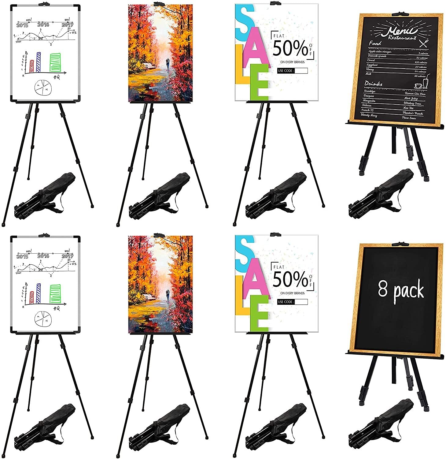 Chevalet de studio télescopique stable et pliable pour dessiner sans effort