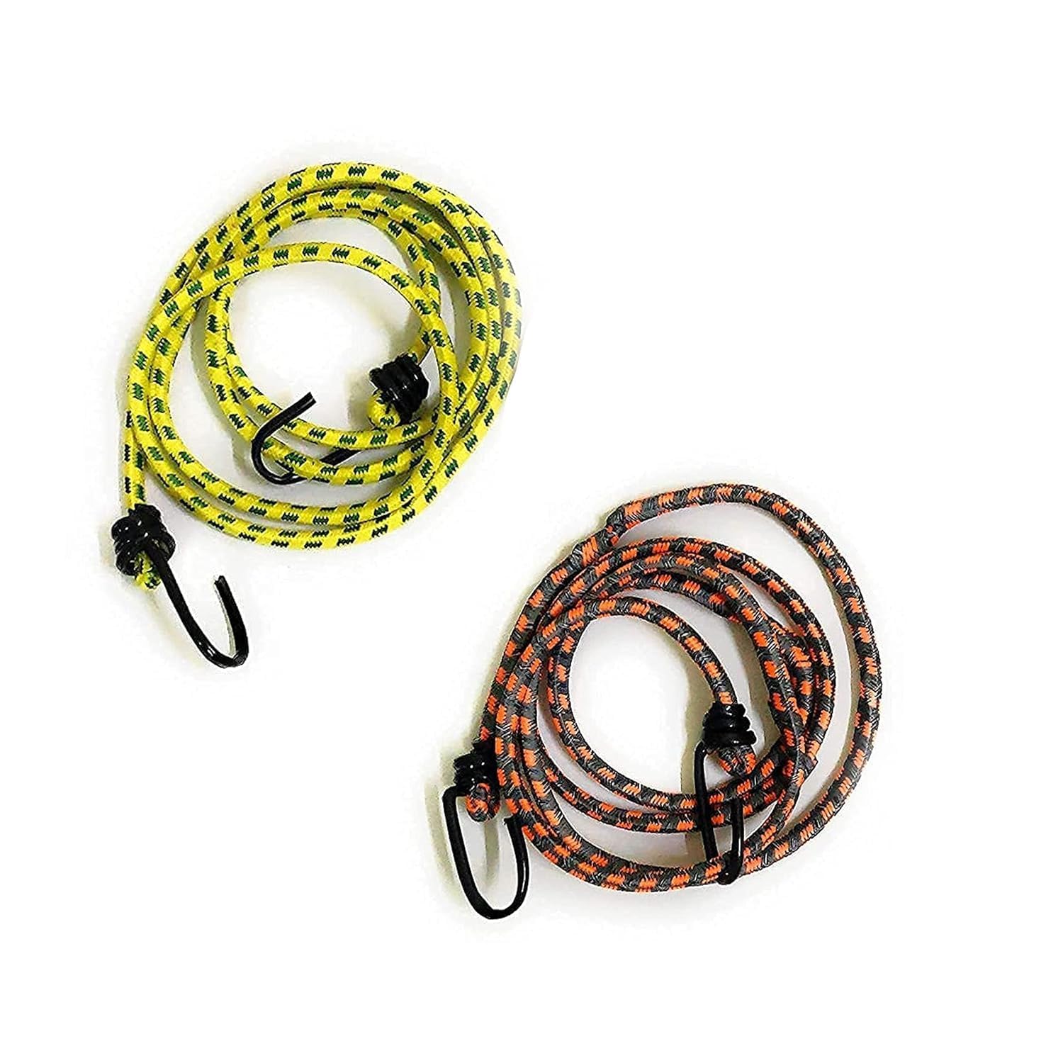 MISHI Heavy Duty Elastic Bungee Cord with Metal Hooks | Stretchable Nylon Shock Cord Rope for Luggage Tying, Bikes, Motorcycles, Camping, Clothes Drying & Outdoor Use (Pack of 2)-image-30
