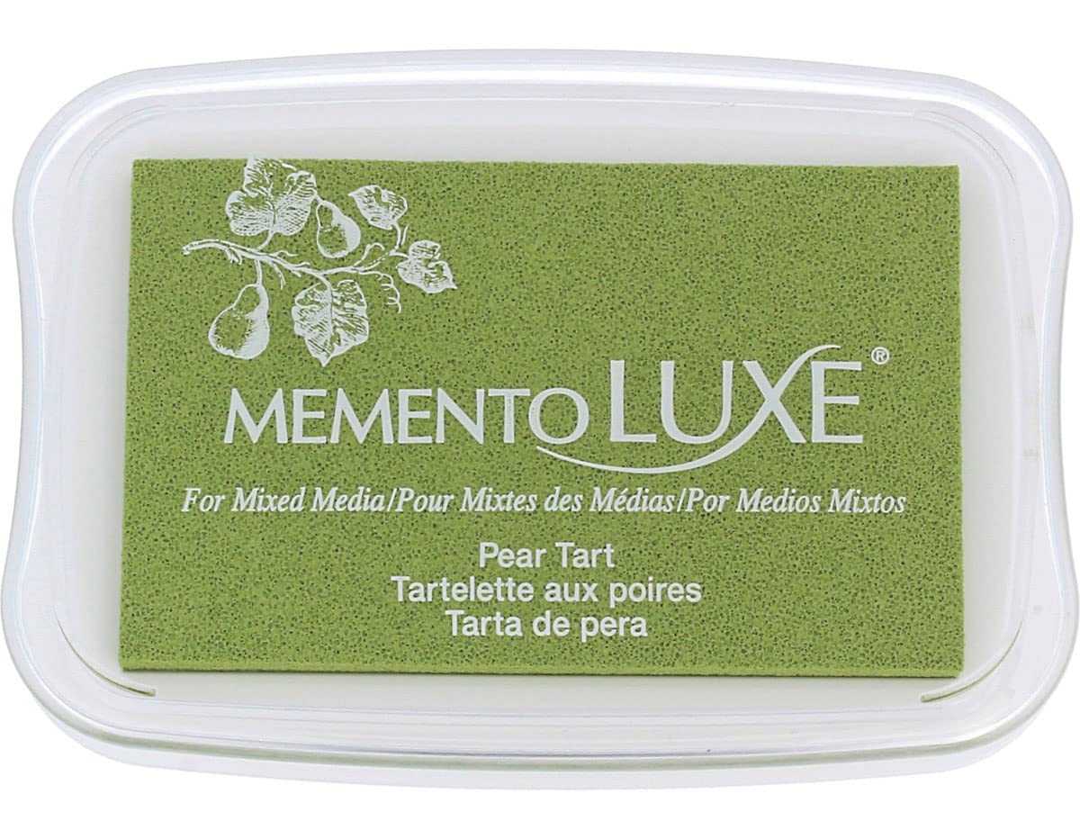Tsukineko Memento Luxe Mixed Media Ink Pad - Pear Tart, pad size: 7,6 x 4,7 cm