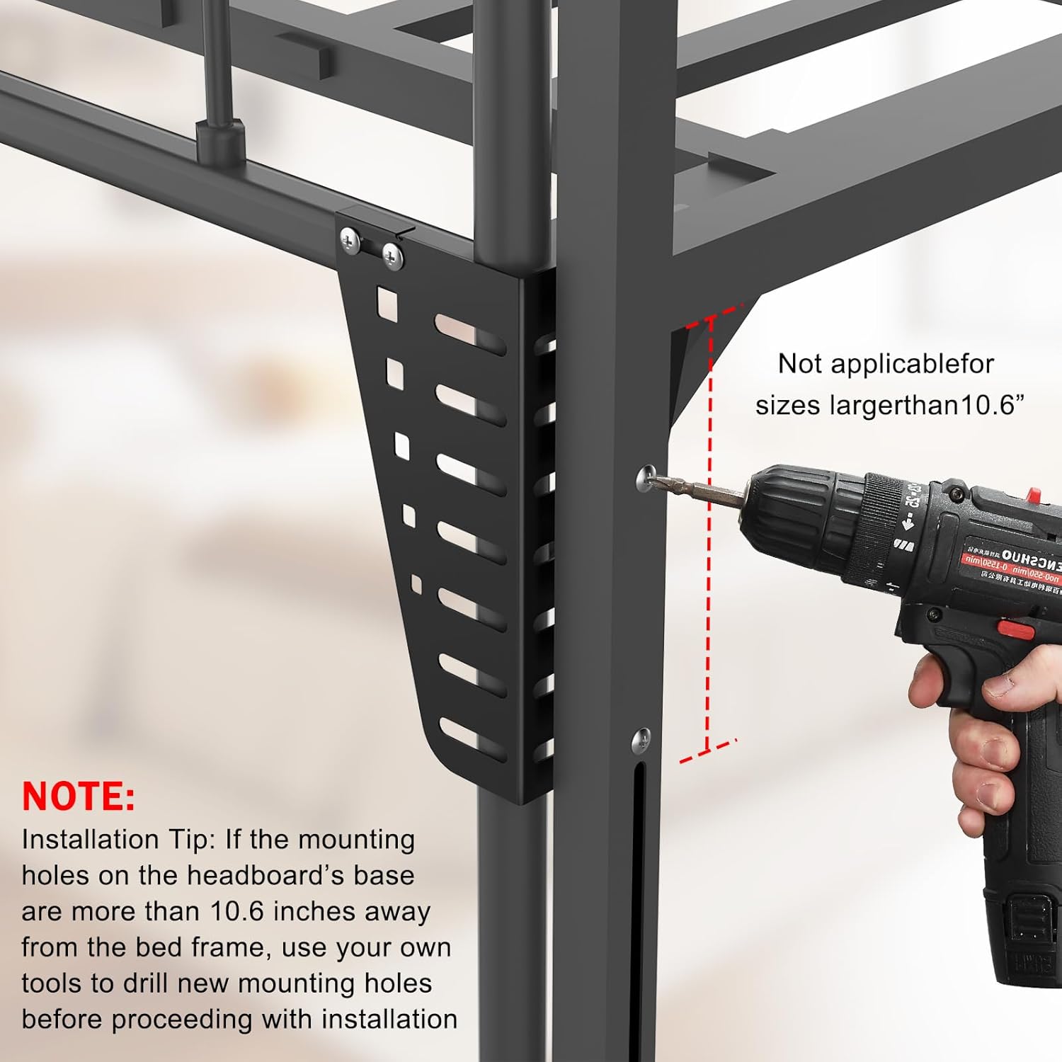 4pcs Headboards Brackets for Metal Bed Frame Headboard Mounting Bracket Headboard Attachment Kit Compatible with14,16,18inches Headboards