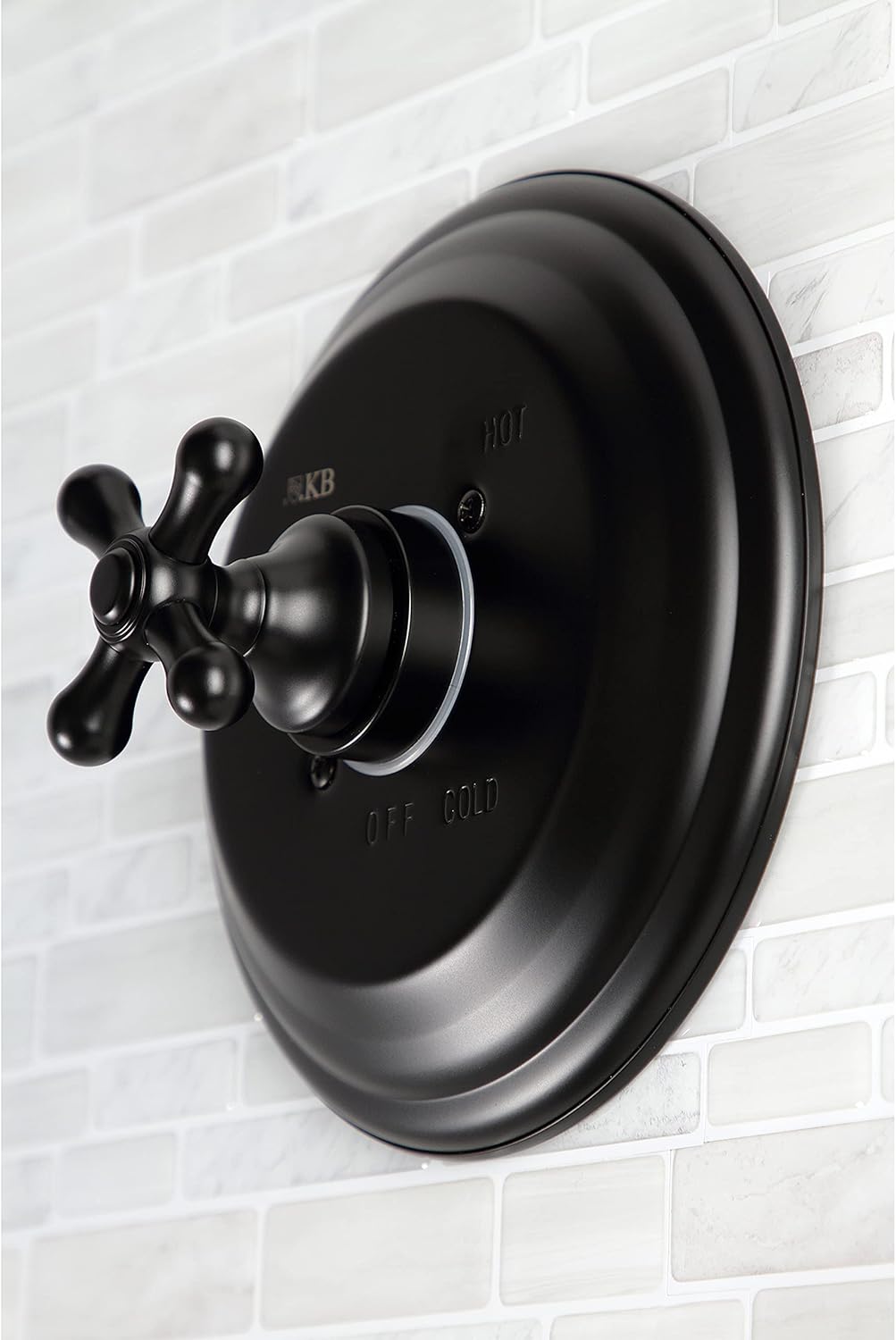 Kingston Brass KB3630AXSO Restoration Single-Handle Pressure Balanced Shower Faucet in Matte Black