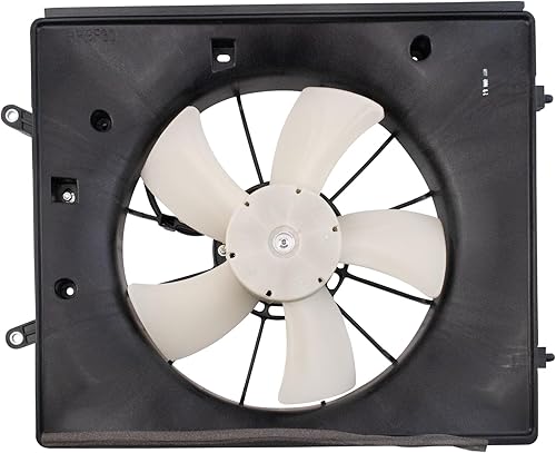 TRQ Conjunto de ventilador de refrigeración izquierdo del lado del conductor compatible con Acura MDX 2001-2006 Honda Pilot HO3115120 2003-2007