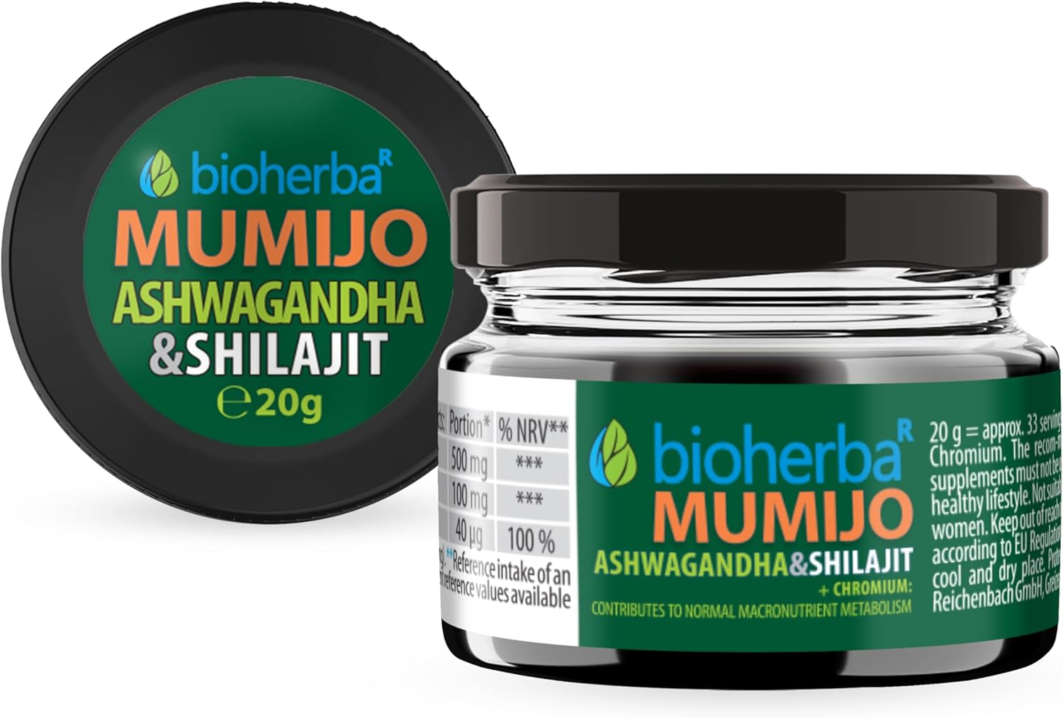 Shilajit Resin 20g with Ashwagandha & Chrome – Concentrated Plant Extract by BIOHERBA | Natural Daily Formula | Dietary Supplement Shilajit Resin 20g with Ashwagandha & Chrome – Concentrated Plant Extract by BIOHERBA | Natural Daily Formula | Dietary Supplement